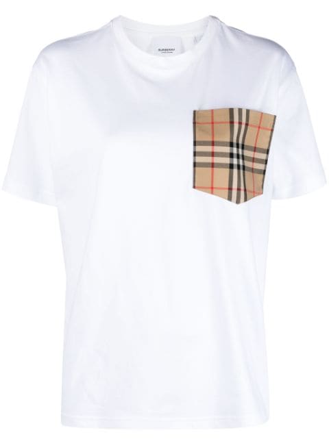 Burberry contrast-pocket short-sleeve cotton T-shirt