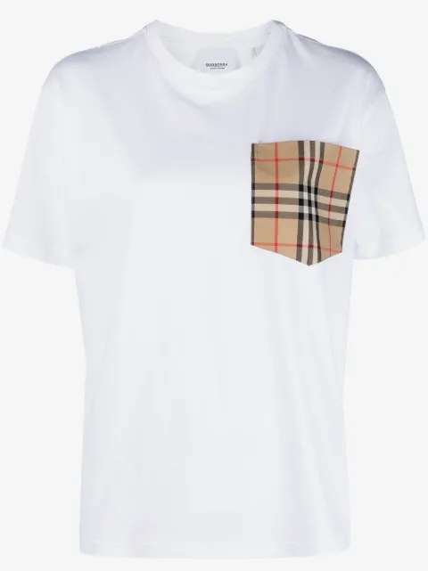 Burberry contrast-pocket cotton T-shirt
