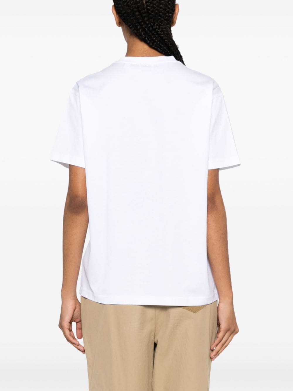 Shop Burberry Contrast-pocket Short-sleeve Cotton T-shirt In White