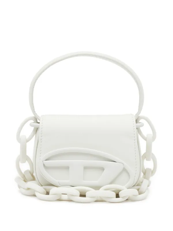 Diesel 1DR XS Leather Tote Bag | White | FARFETCH