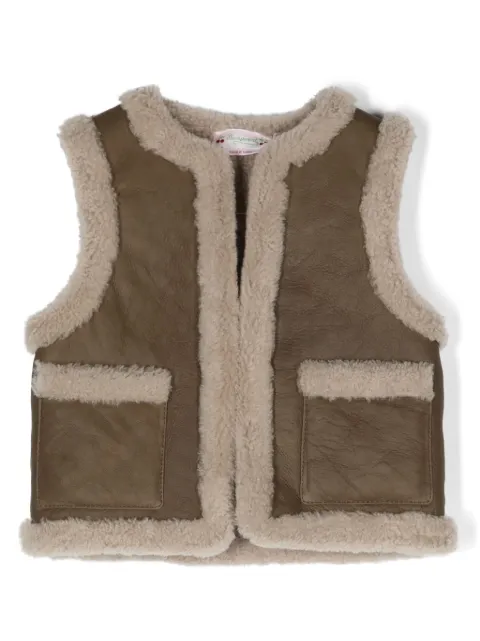 Bonpoint Bibi shearling-trim leather vest