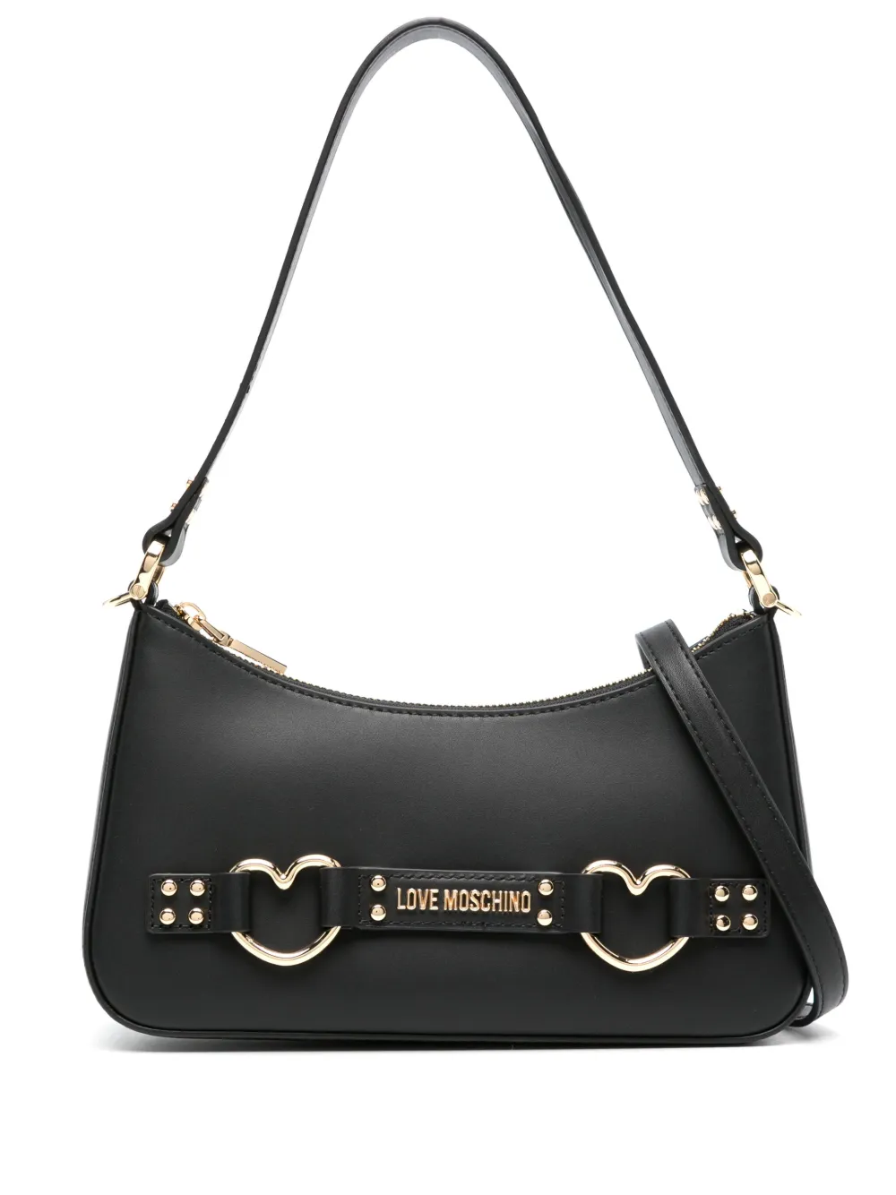 Love Moschino Heart Plaques Zipped twoway Shoulder Bag Farfetch