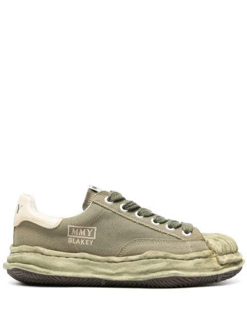 Maison Mihara Yasuhiro logo-print leather sneakers