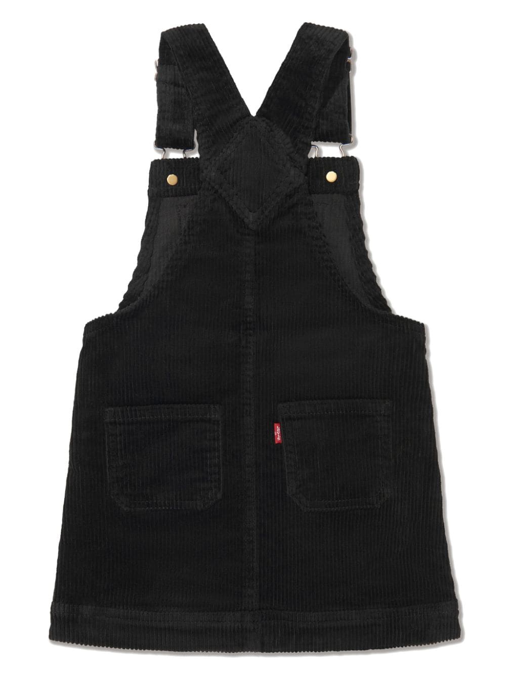 Levi's Kids logo-patch corduroy dress - Zwart