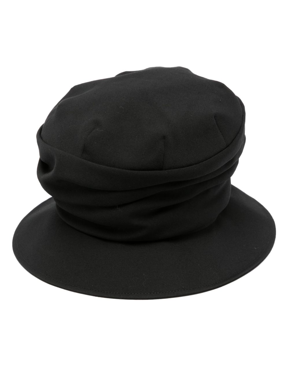 Yohji Yamamoto draped bucket hat - Schwarz