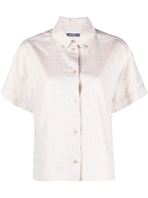 Moschino logo-jacquard short-sleeve shirt