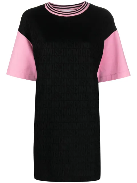 Moschino vestido corto con logo en jacquard
