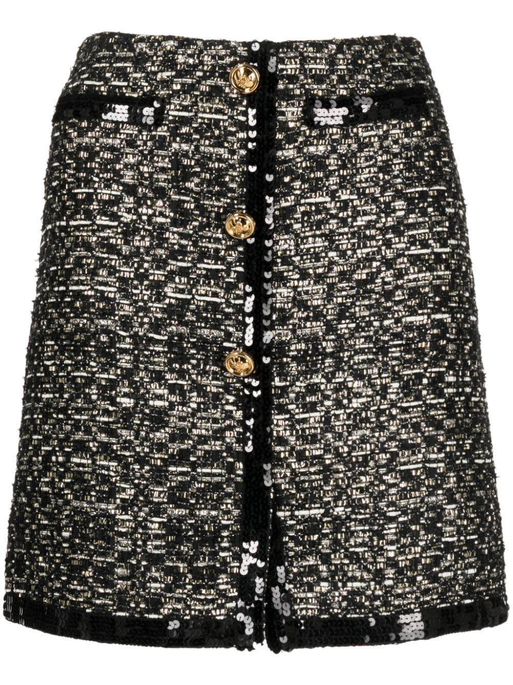 Giambattista Valli Sequin-embellished Tweed Skirt In Multicolour