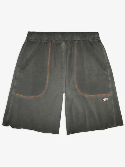 Diesel P-BASK faded-effect cotton-jersey shorts