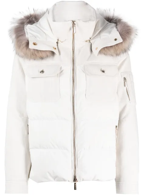 Moorer hoodie capitonada con capucha removible