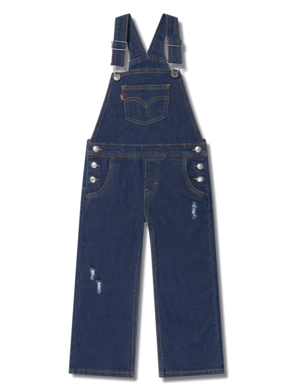 Levi s Kids contrast stitching Denim Dungaree Farfetch