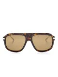 Gucci Eyewear tortoiseshell-effect pilot-frame sunglasses - Brown