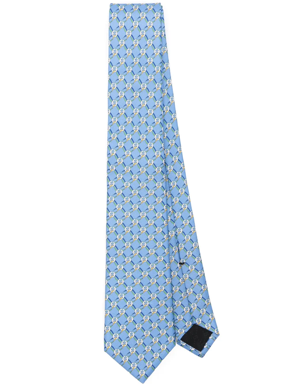 Gucci Zijden stropdas met GG-jacquard Blauw