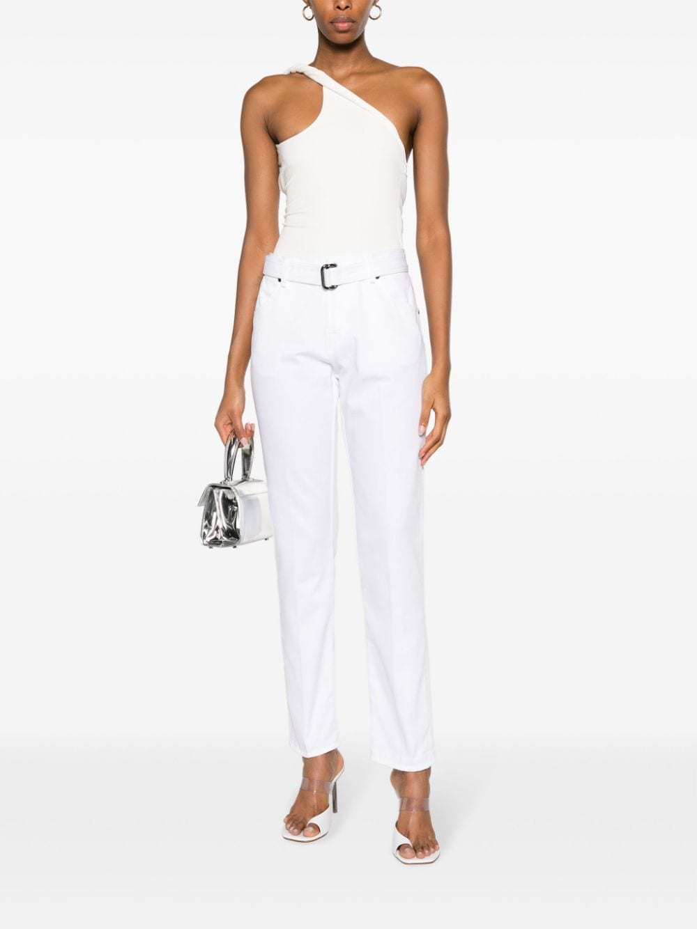 TOM FORD straight-leg belted trousers - Wit