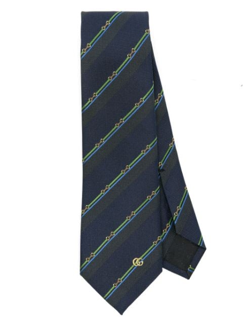 Gucci Horsebit-jacquard silk tie