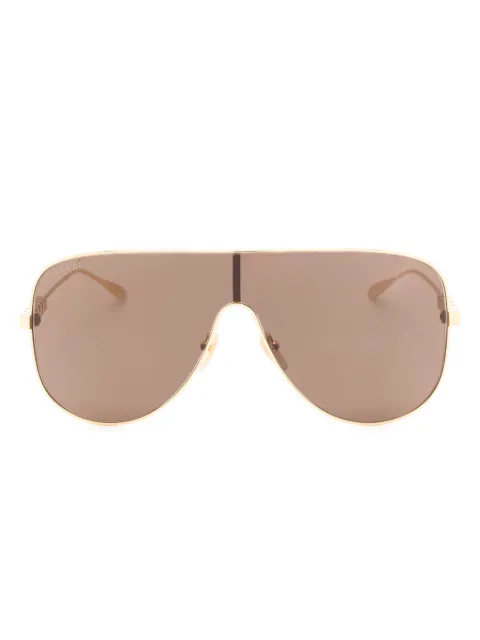 Gucci Eyewear 레터링 디테일 오버사이즈 프레임 선글라스