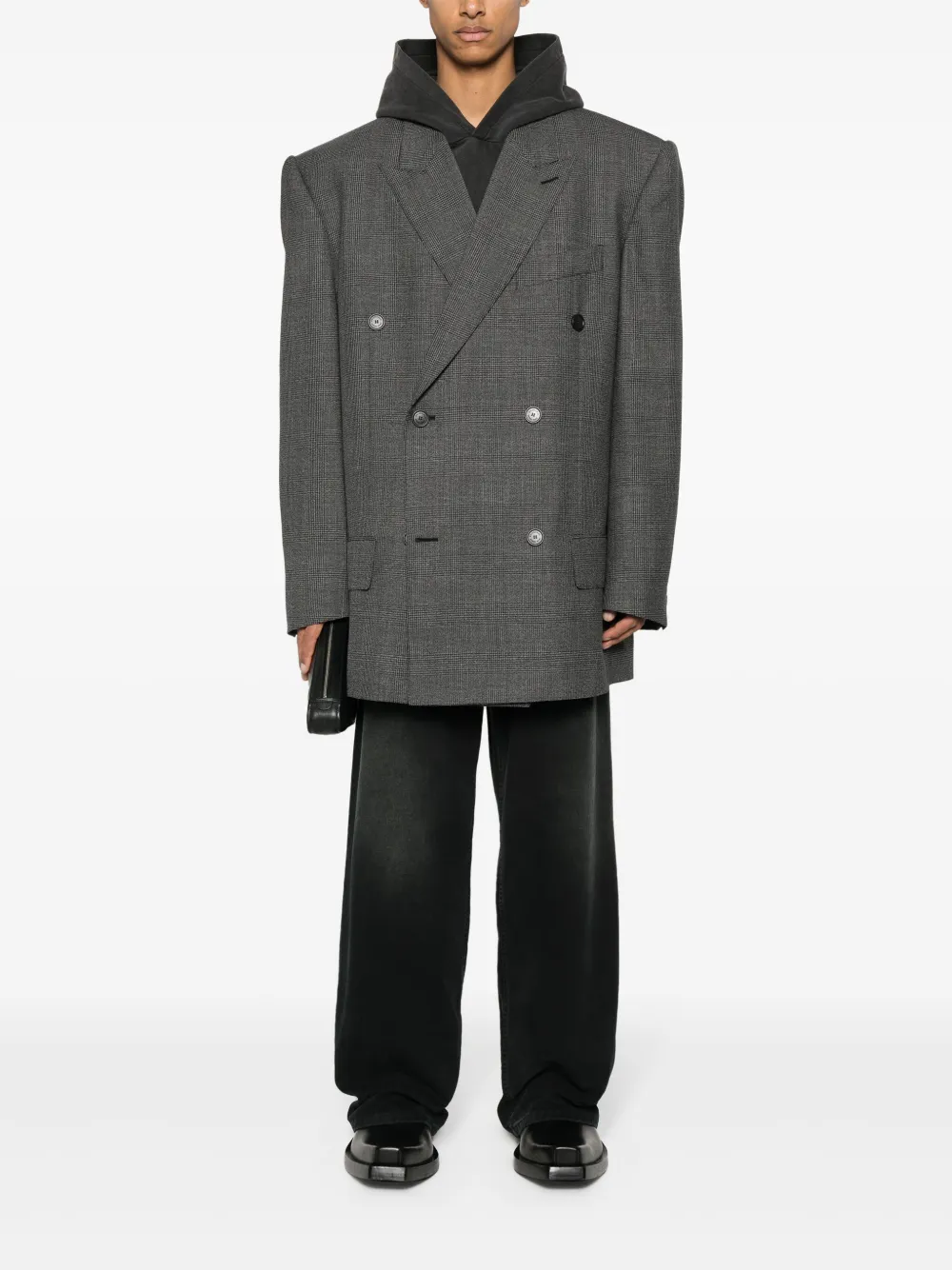 Balenciaga check-pattern double-breasted Blazer - Farfetch