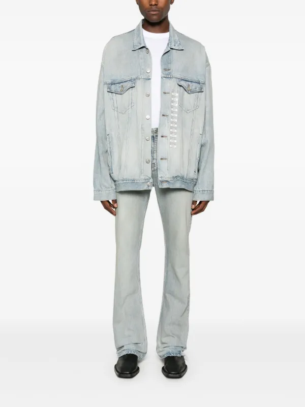 Balenciaga ロゴパッチ ジャケット | ブルー | FARFETCH JP