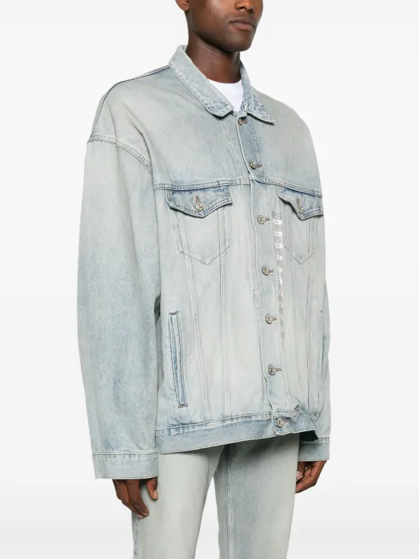 Balenciaga ロゴパッチ ジャケット | ブルー | FARFETCH JP