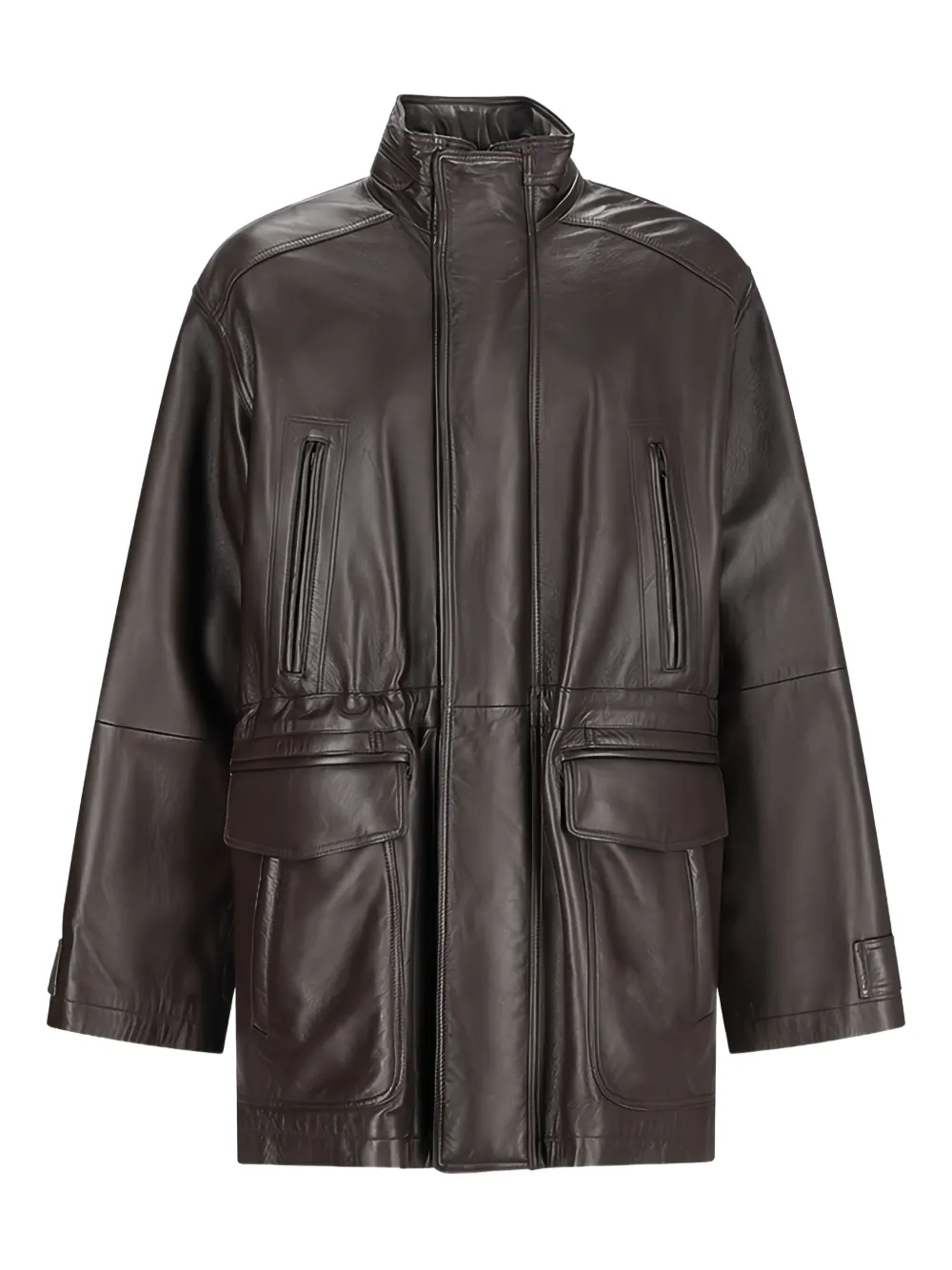 Balenciaga Leren jas Bruin