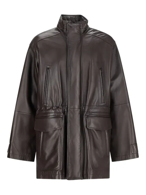 Balenciaga oversized leather coat