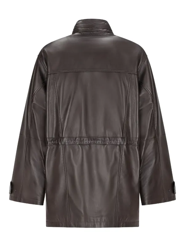 Balenciaga オーバーサイズ レザーコート | ブラウン | FARFETCH JP