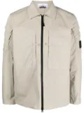 Stone Island Compass-patch zip-up shirt jacket - Neutrals