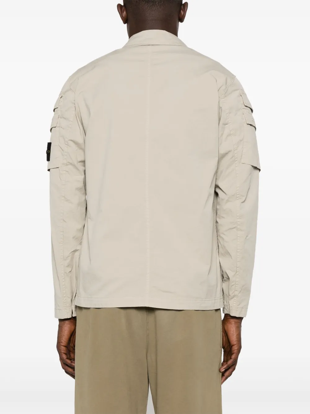 Stone Island Shirtjack met Compass-logopatch Beige