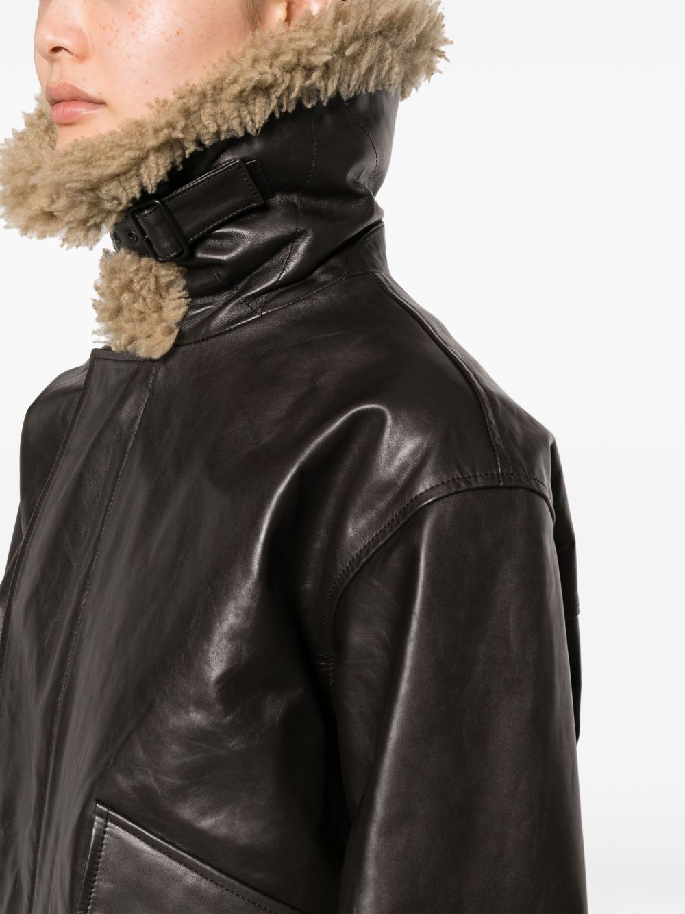 LEMAIRE Leather Jacket - Farfetch