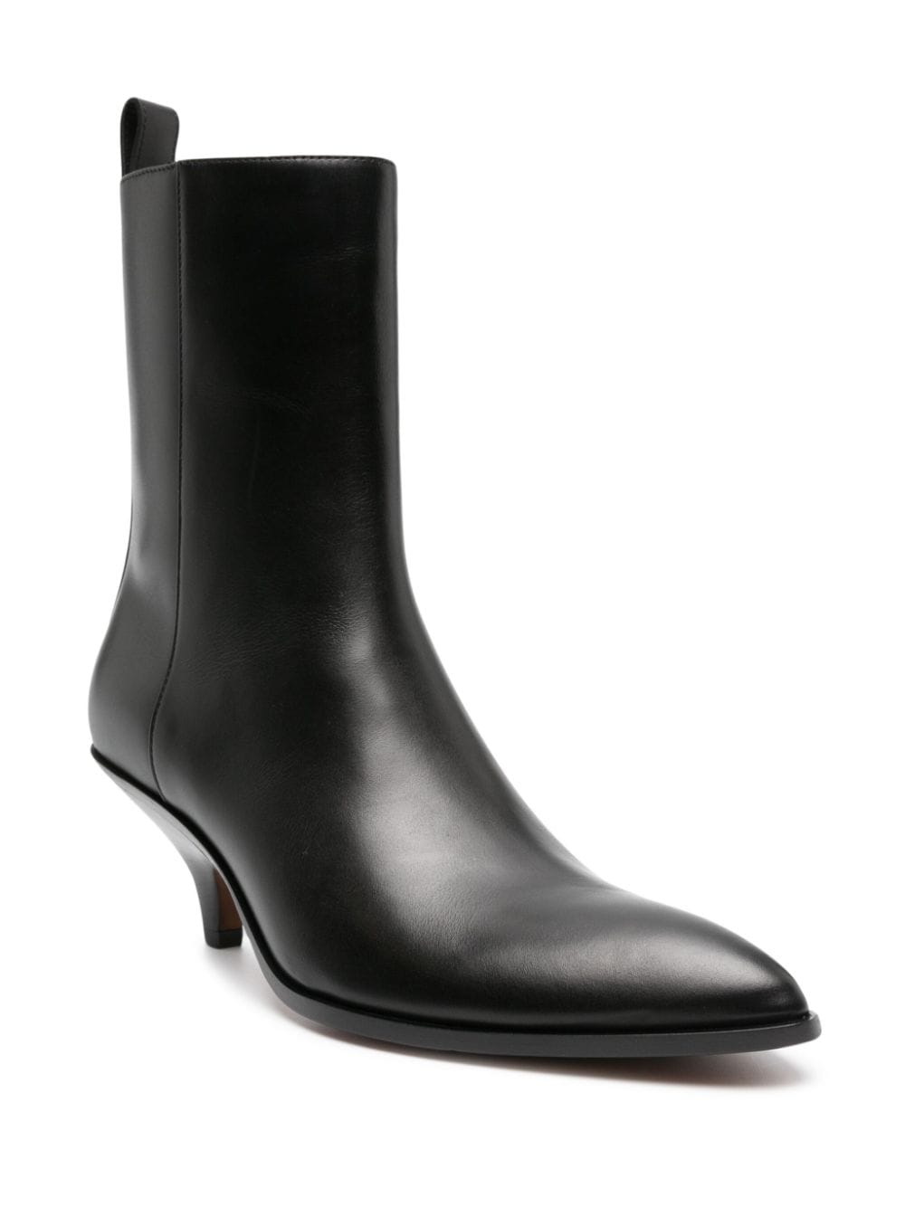 Shop Bally 18mm Pointed-toe Leather Boots In Black
