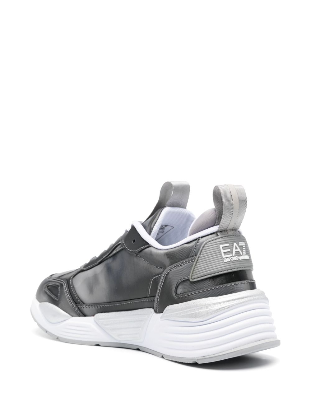 Shop Ea7 Crusher Distance Panelled Sneakers In Grey