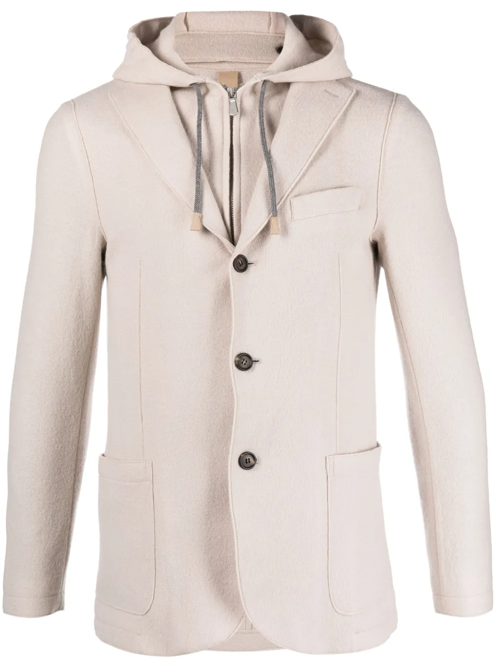 Eleventy Jack met enkele rij knopen Beige