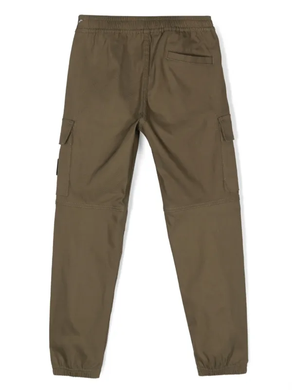 Stone Island Junior Compass patch Cargo Trousers Farfetch