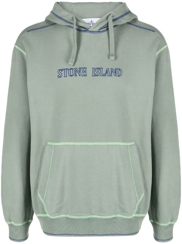 Stone island clearance logo hoodie