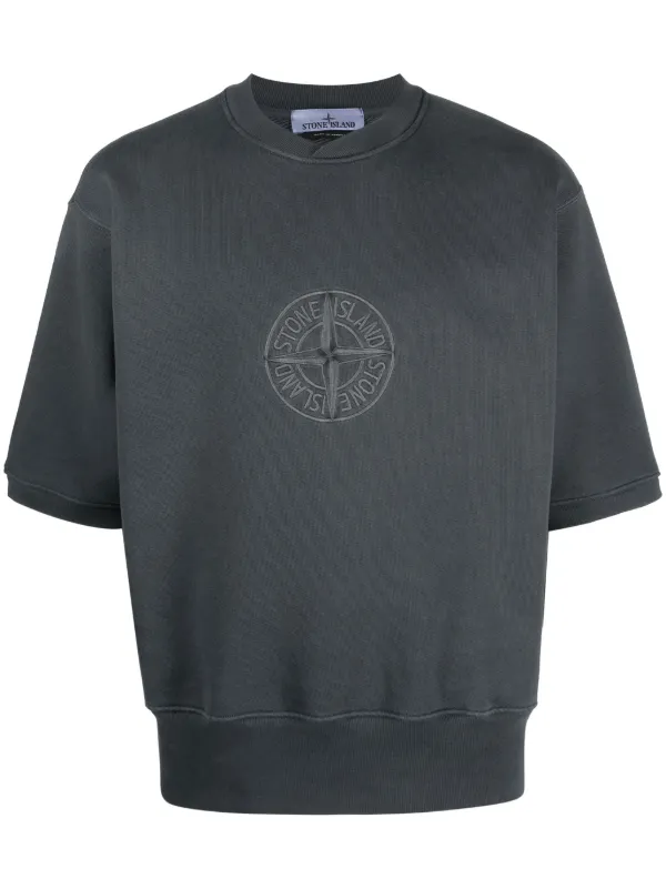 Stone island embroidered on sale sweatshirt