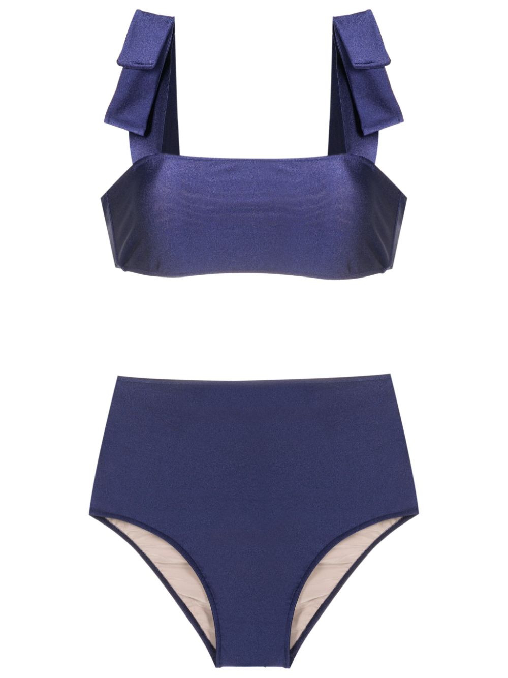 Adriana Degreas Bow-detailing Bikini In Blue