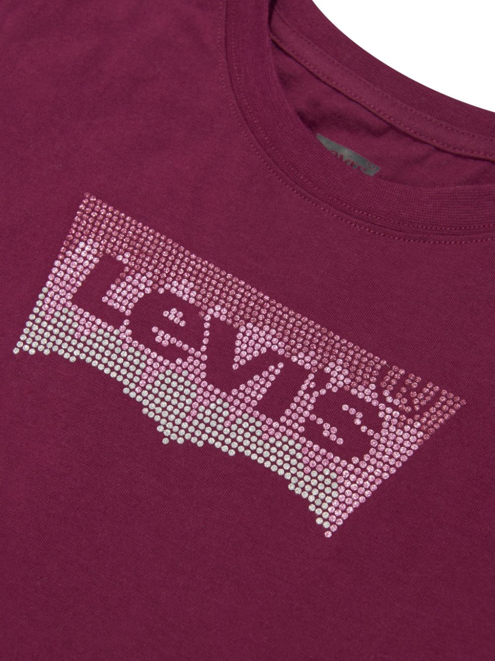 Shop Levi's Rhinestone-embellished Crew-neck T-shirt In Red