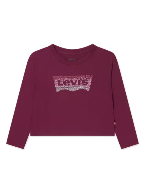 Levi's Kids rhinestone-embellished crew-neck T-shirt