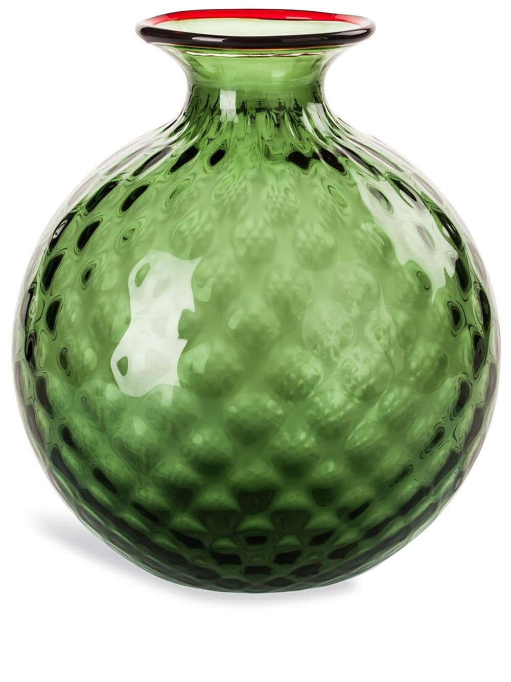 Venini Monofiore Glass Vase In Green