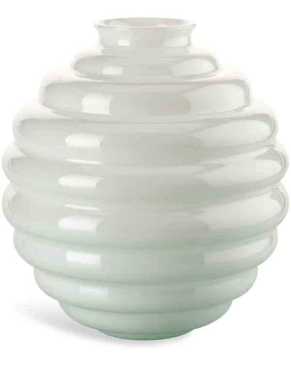 Venini Deco Glasvase | Weiß