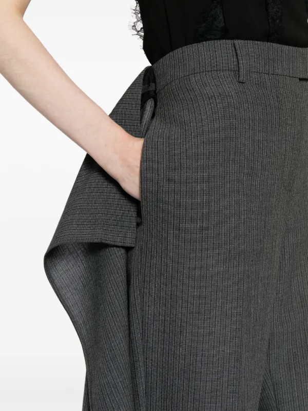 FENDI Layered Virgin Wool Trousers | Grey | FARFETCH JO