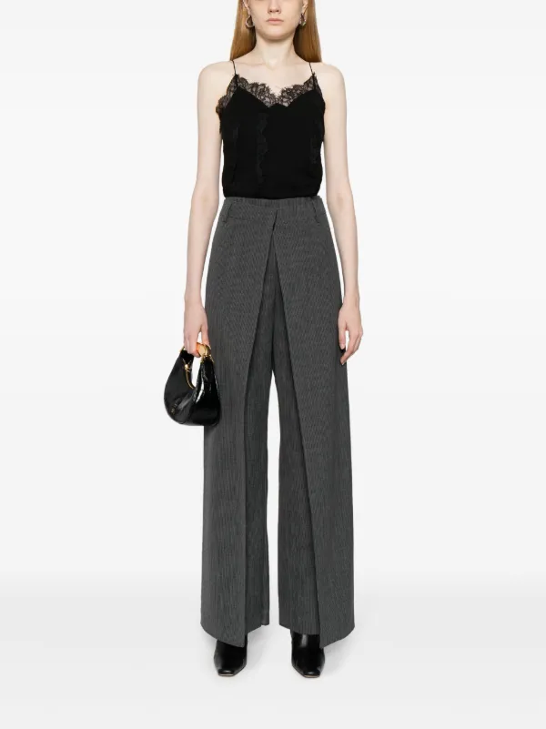 FENDI Layered Virgin Wool Trousers | Grey | FARFETCH JO