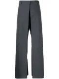 FENDI layered virgin wool trousers - Grey