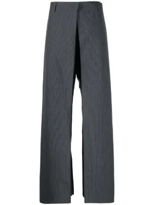 パンツ Fendi High-Waisted Wide-Leg Wool Pants Shop Women's Designer Wool Pants & Shorts | FENDI US