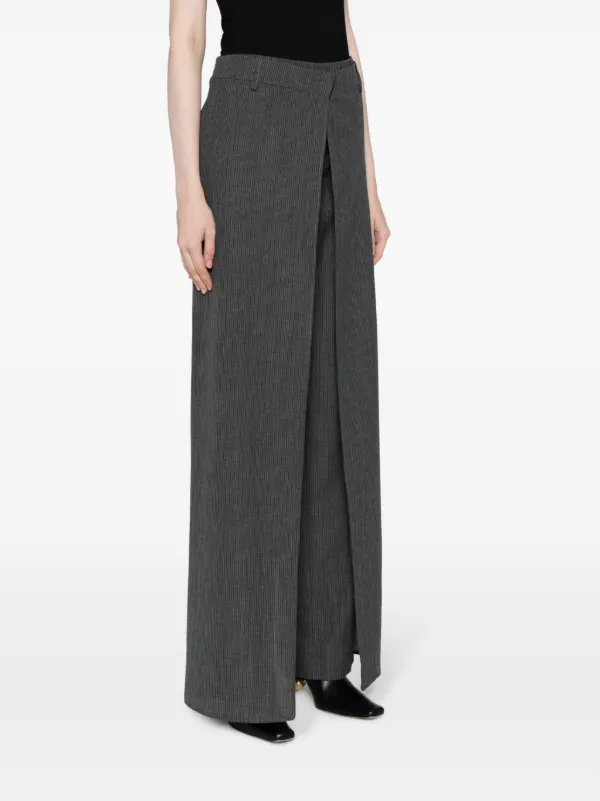 FENDI Layered Virgin Wool Trousers | Grey | FARFETCH JO