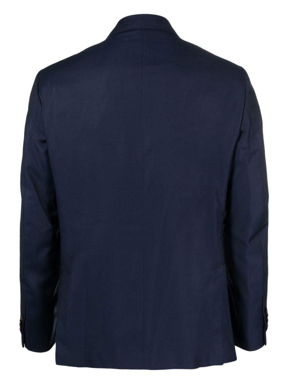 Shop Caruso Double-breasted Wool Blazer In Blue