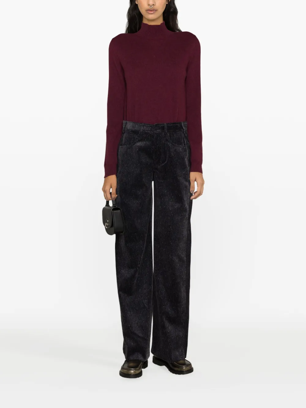 Tory Burch corduroy wide-leg trousers - Grijs