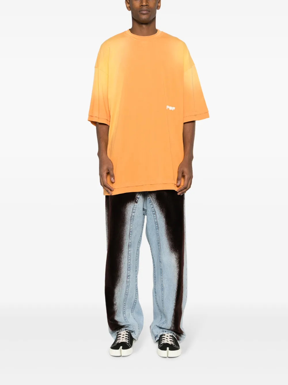 PDF T-shirt met geborduurd logo - Oranje