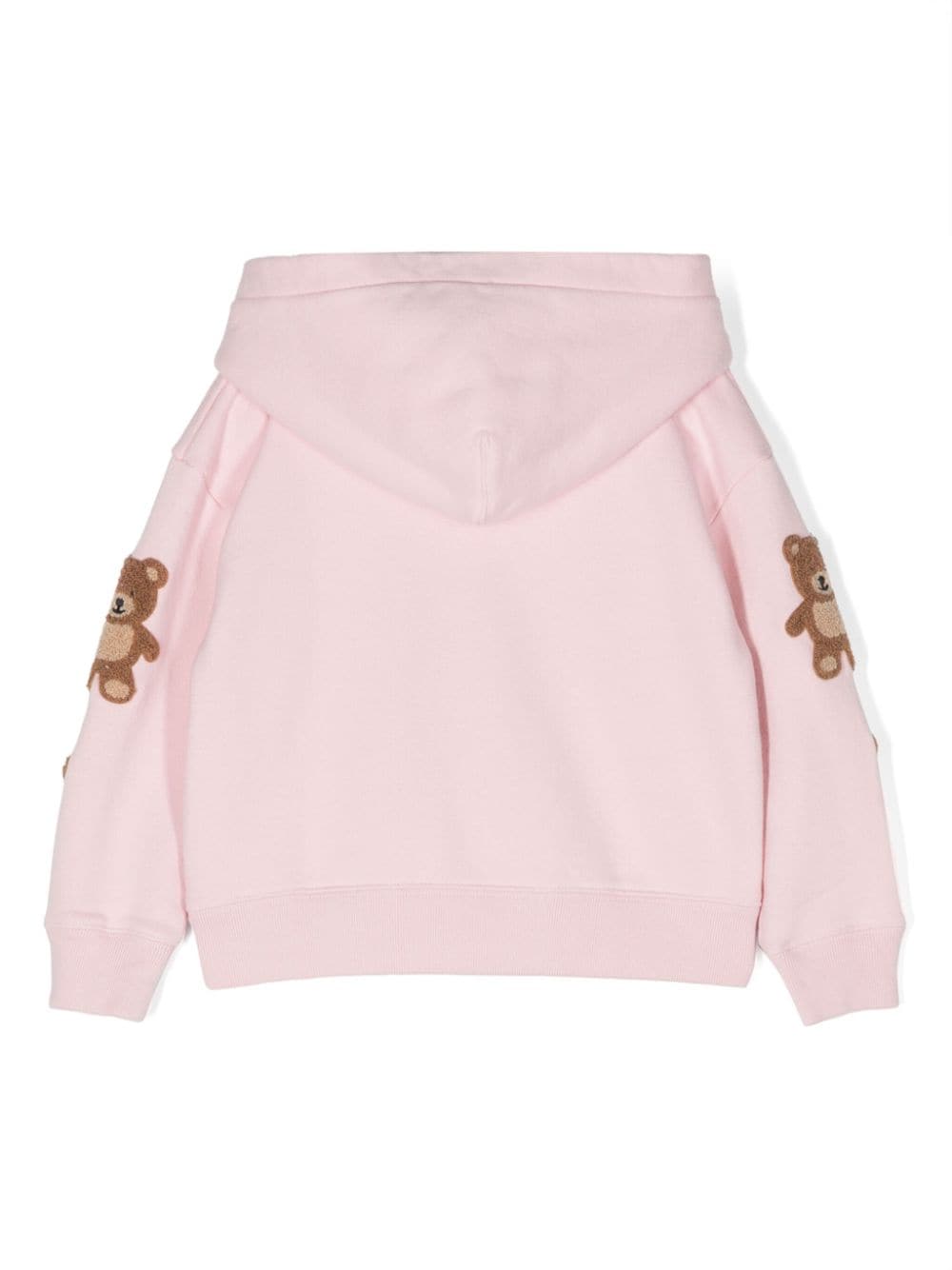 Shop Mc2 Saint Barth Logo-flocked Cotton Hoodie In Pink