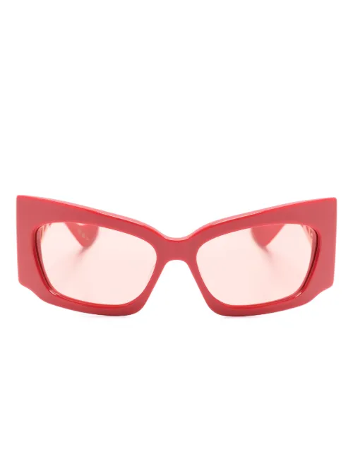 Lunettes de soleil rectangulaires à logo GG - Gucci Eyewear - Modalova